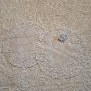 Heritage Lace 2 New 12 inch blossom round doily NEW